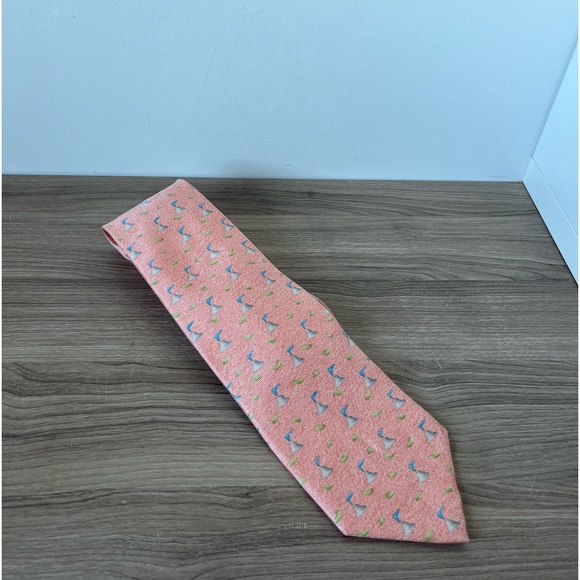 BVLGARI TIE Pink Peach 100% Silk - Picture 1 of 9